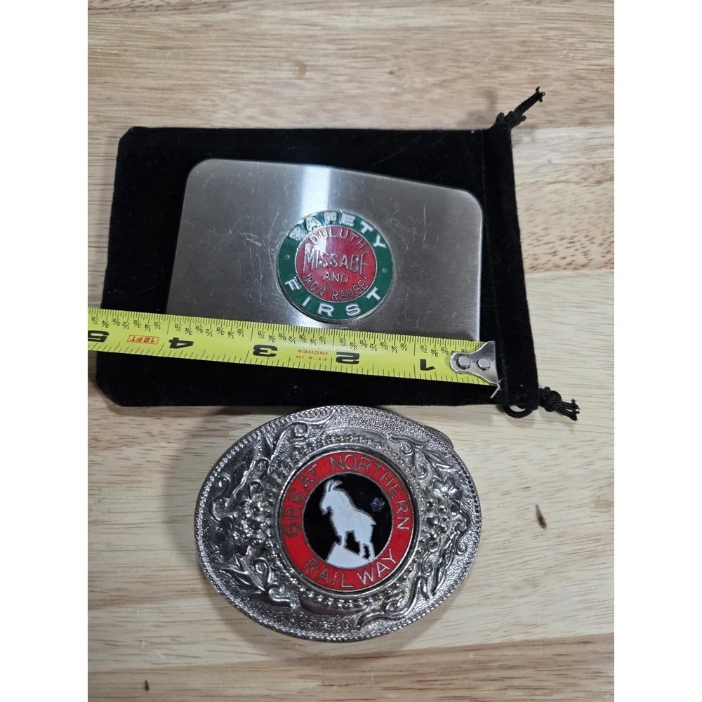 Vintage Railroad Belt Buckle Lot Great Northern Railway DM&IR Missabe Safety...